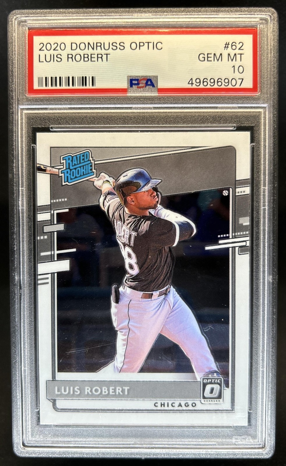2020 Panini Donruss Optic Luis Robert RC Rated Rookie #62 White Sox PSA 10