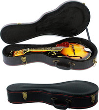 Mandolin Hard Case, F-Style Mandolin Case, Crocodile Pattern Leather Bulge Surfa