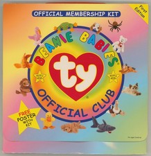 TY Beanie Babies Official Membership Kit / Card Stickers Certificate Checklist