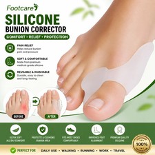 2pc Silicone Gel Toe Separator Bunion Corrector Little Toe Protector Thumb Valgu