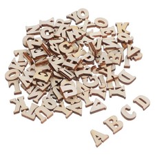 100 Pcs Wood Letters Embellishments For Craft Decor And Educational Toys