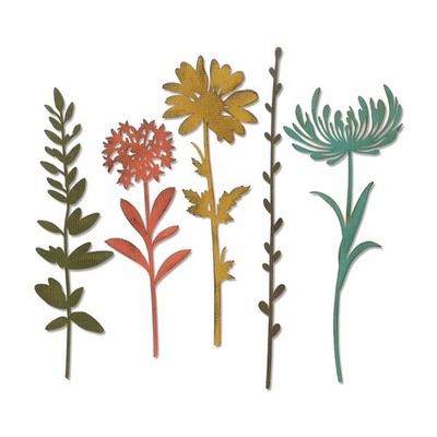 Sizzix Tim Holtz Thinlits Stanzschablonen Wildflower Stems #1 5pcs