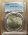 1922 Peace Silver Dollar MS 65 PCGS, Super Sharp Details.