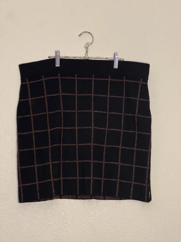 Smartwool Large Women's Akamina Reversible Skirt Sumatra Heather Brown Black