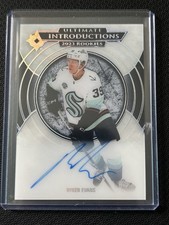 2023-24 Upper Deck Ultimate Collection Introductions Ryker Evans Rookie Auto RC