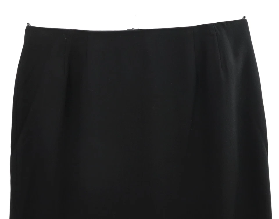 Falda lápiz PETER NYGARD para mujer triacetato poliéster forrada negra lisa talla 16 Foto 3 de 4