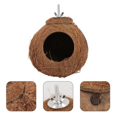  Vogelnest Aus Kokosnussschalen Für Vogelliebhaber Papagei Spielzeug Papageien