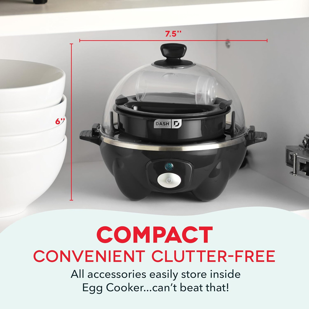 Rapid Egg Cooker - Boiler, Poacher & Steamer - Includes Measuring & Recipe Guide