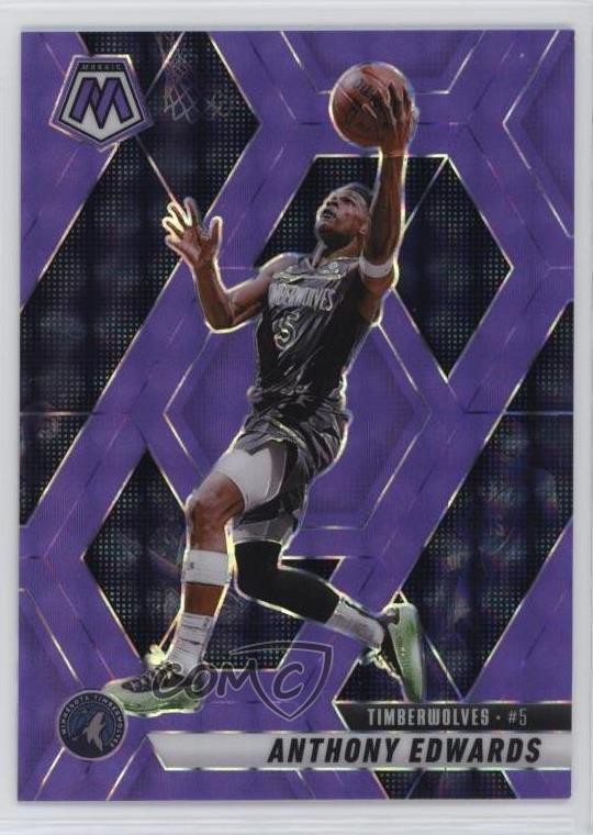 2024-25 Panini Mosaic Fluorescent Purple Prizm 35/249 Anthony Edwards #36 17ch