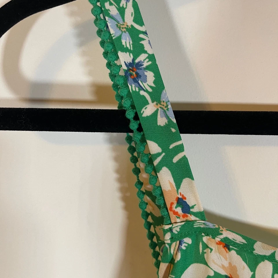 Jessica Simpson Womens Green Floral Sleeveless Maxi Dress with Back Tie Sm - Image 3 of 4