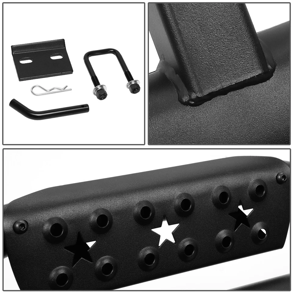 Fit 2" Receiver Truck Bed Heavy Duty Aluminum 3.75"OD Oval Tow Hitch Step Bar - Image 4 of 4