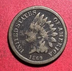 1860 US Copper Nickel Indian Head Cent! Very Good Details! Civil War Days!