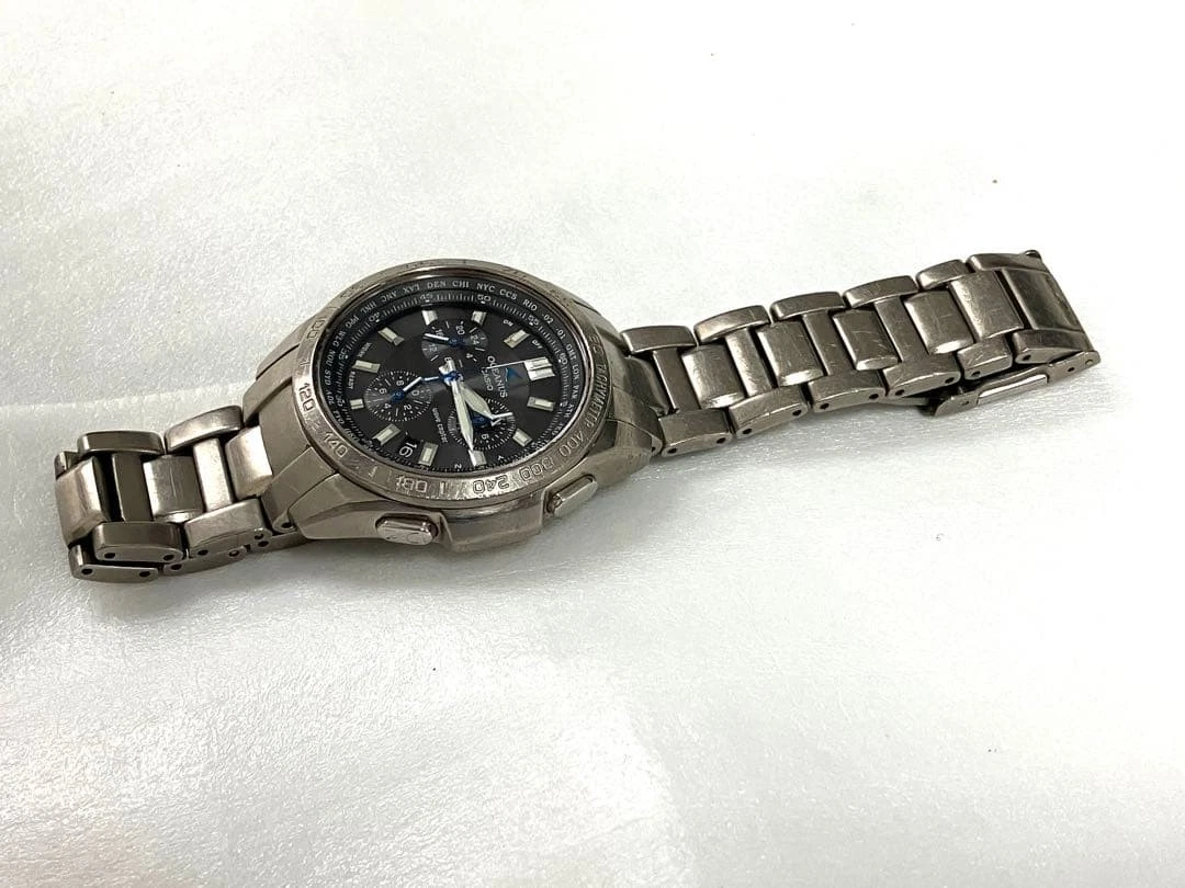 Reloj Pulsera CASIO OCEANUS OCW-600 Radio Titanio Solar Cronógrafo 18cm