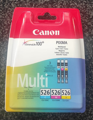 Original Canon CLI 526 CMY Tintenpatrone Multipack Cyan Magenta Gelb für iP4850