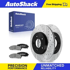 Front Drilled Slotted Brake Rotors Ceramic Pads for 2002-2007 Saturn Vue