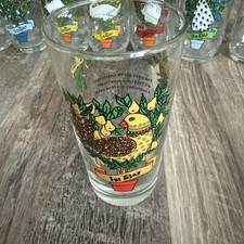 Vintage 12 day of Christmas REPLACEMENT Indiana Glass USA Straight Tumbler 12oz