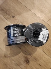 LOT OF 2-Cerrowire 12 AWG 500 ft. THHN Nylon Jacketed Solid Copper Black