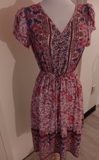 Women's Unbranded Bohemian Pink Floral Dress Size Small