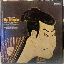 Gilbert & Sullivan The Mikado D'Oyly Carte + BOOKLET 2 LP Box Set  OSA 12103 EX!