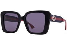 Gucci GG1861S 004 Sunglasses Women's Black/Red/Blue/Grey Butterfly Shape 53mm