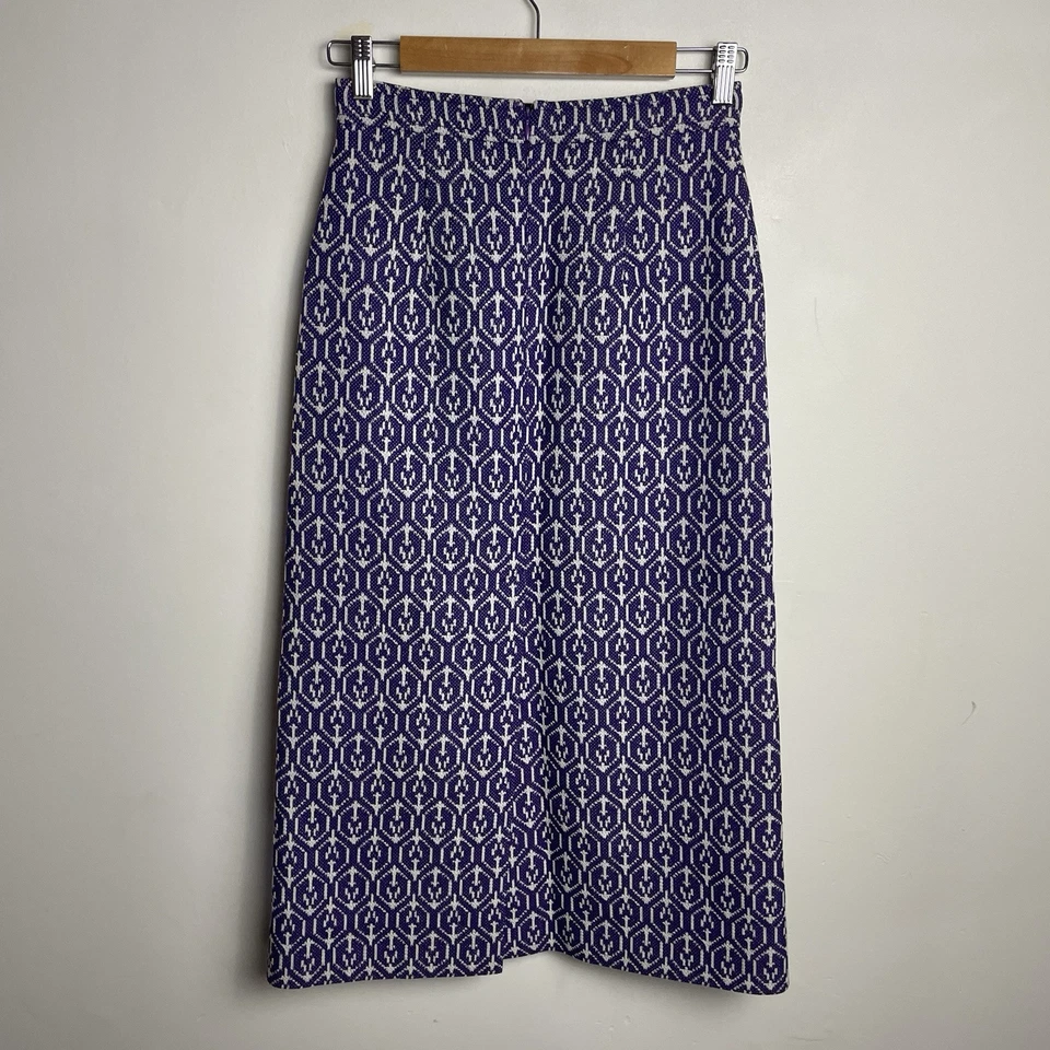 Miu Miu шерсти Midi юбка размер 40 шерсти фиолетовый Aline Италии сделано 2015 - Изображение 2 из 4