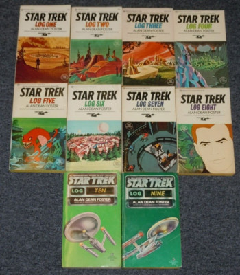 STAR TREK Paperback Book Log One-Ten 1-10 Set by Alan Dean Foster