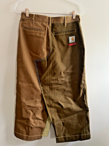 NUEVO CON ETIQUETAS $590 Falda Lápiz Marni x Carhartt WIP Lona y Pana M - Imagen 15 de 15