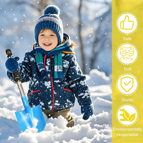 Kids Snow Shovel, Durable Plastic Shovels, w/ Non Slip & Comfortable Foam Handle - Picture 6 of 12