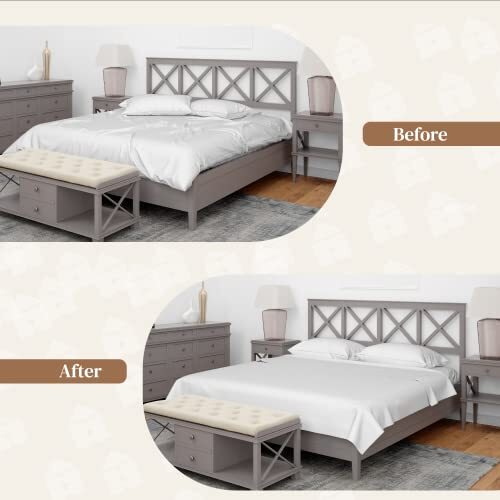 8 Pack White Bed Sheet Straps Elastic Fitted Sheet Clips Bed Gripper for Corners - Bild 5 von 7