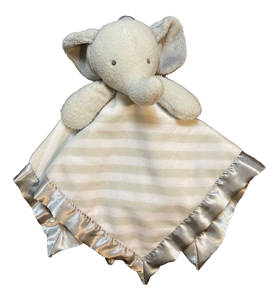 Cloud Island Gray Stripe Elephant Baby Blanket Lovey Soft Security Blanket Target 2021 EUC