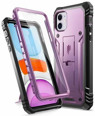 For iPhone 11 (6.1-inch) Case Poetic Rugged Shockproof Cover With Kick-stand