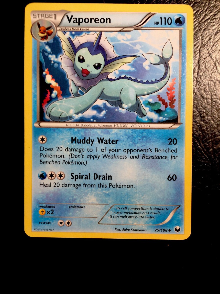 【貴重美品】Foil シャワーズVaporeon 英語旧裏PSAポケモンカード Vaporeon Pokemon card 25/108 Near Mint | eBay