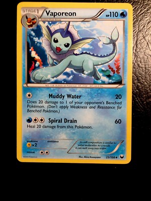 vaporeon pokemon card ebay Vaporeon Pokemon card 25/108 Near Mint