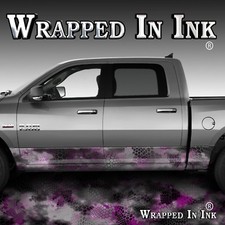 Rocker Panel Wrap Chameleon Camo Pink Decal Wrap Truck Side Camouflage A48rp2
