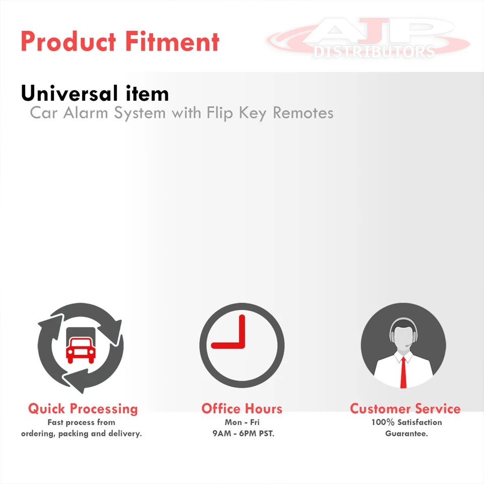 JDM Car Alarm Security System Entry Remote Transmitters w/ Flip Keys For Nissan - Image 4 of 4