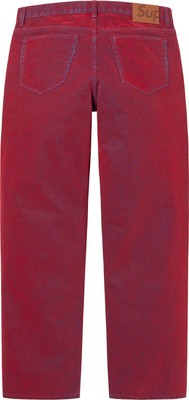 Supreme Flocked Regular Jean Red Sz 34 Rare Find - Authentic JEANS 