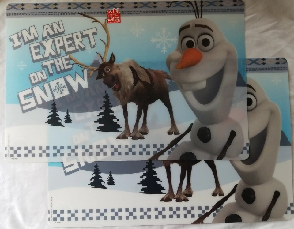 Disney Frozen "Sven und Olaf" Kunststoff Tischsets Tischdeko 6er Set