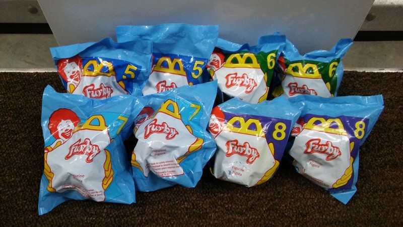 Vintage 1998 McDonald’s Furby Toys from Tiger Electronics Mixed Set of 8 Toys