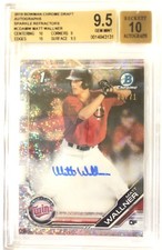 2019 Bowman Chrome Matt Wallner Sparkle Refractor Auto /71 BGS 9.5 w/ (2) 10’s