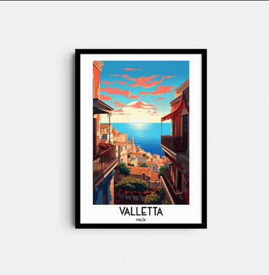 Valletta Travel Wall Art, Malta Painting Gifts, Europe Home Decor