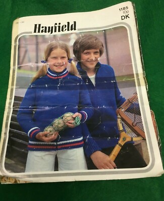 HAYFIELD * DK * KINDER TRAININGSANZUG GESTREIFT OBERTEIL STRICKMUSTER * 1185