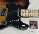 JOHN HIATT SIGNED SUNBURST ELECTRIC GUITAR LEGEND AUTOGRAPHED JSA COA — photo 2