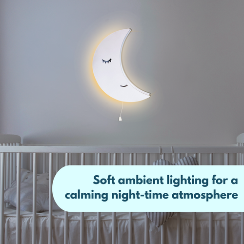 Mond Nachtlicht Kinderzimmer Baby Kinderzimmer Dekor weiß Holz Wandlampe Geschenk - Bild 19 von 24