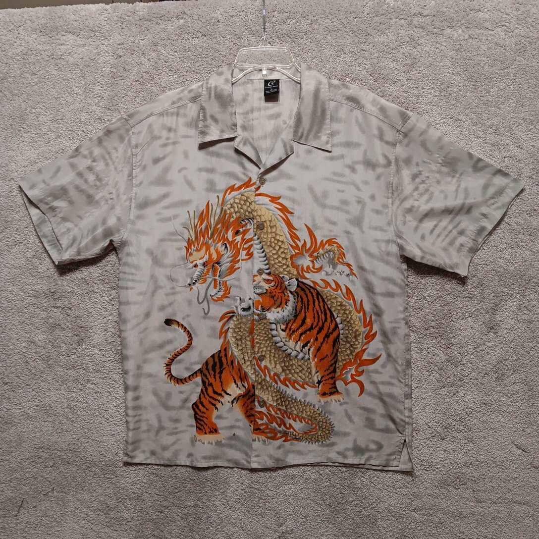 VTG Claudio Nucci Shirt Men's Large JNCO Style AOP Button Up