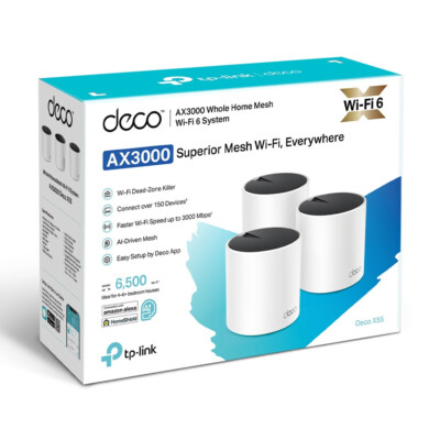 TP-Link Deco AX3000 WiFi 6 Mesh System (Deco X55) Covers up to 6500 S/F LAST ONE