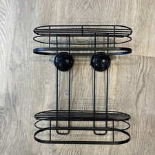 Argos Home Suction Cup Wire 2 Tier Shower Caddy – Black