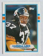 NFL CARNELL LAKE Pittsburgh Steelers 1989 Topps Traded ROOKIE RC CARD #80T