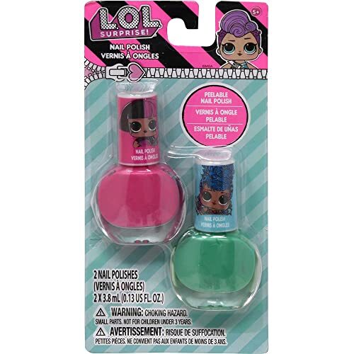 LOL 2pk Nail Polish on Card Water-Based, Not for Children Under