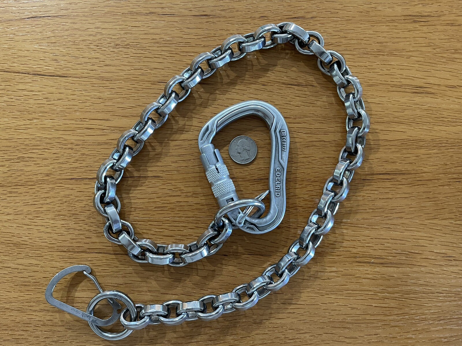 EDC Biker Wallet Chain, Heavy Duty Stainless Steel Fat Link Chain, 37 ...