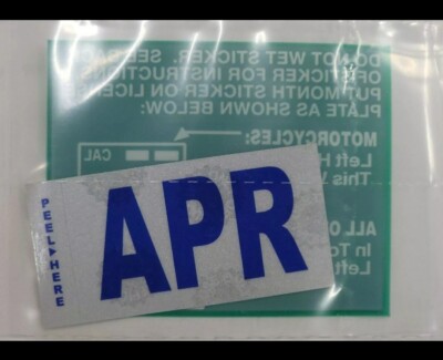 APRIL - California License Plate YOM Month Sticker - CA DMV Registration Tag